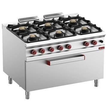 Fornuis + Maxi Oven | OPTIMA 900 | Gas | 6 Branders (3x 7kW, Verzenden
