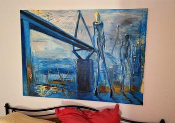 Olaf Kaulen - Grâce Bleue: Köhlbrand-Begegnung, Antiek en Kunst
