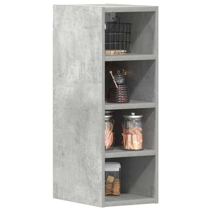 vidaXL Bovenkast Riga 20x29,5x60 cm bewerkt hout betongrijs, Huis en Inrichting, Kasten | Overige, Nieuw, Verzenden