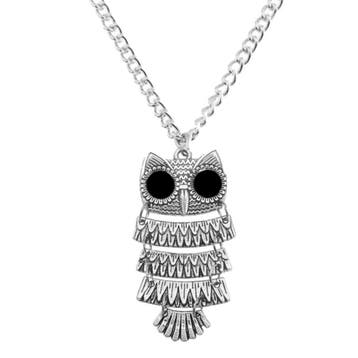 Fako Bijoux - Ketting - Dansend Uiltje - 25x50mm -, Handtassen en Accessoires, Kettingen, Verzenden, Nieuw