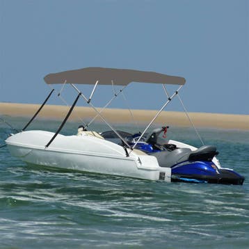 vidaXL Biminitop 4 bogen 243x244x137 cm grijs, Watersport en Boten, Verzenden, Nieuw