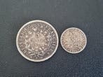 Frankrijk. 5 Francs 1873-A Hercule en 1 Franc 1911 Semeuse, Postzegels en Munten