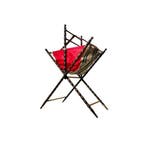 Mand - Franse opvouwbare naa- en breistand met stoffenmand -