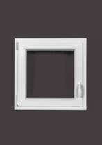 PVC raam draai kiep b60xh60 cm wit, Gevelraam of Ruit, Minder dan 80 cm, Minder dan 80 cm, Nieuw