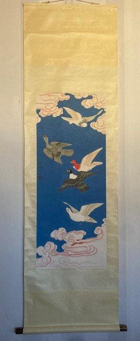 Inkt op papier, Vertical Axis Hanging Scrolls - Yu Feian -