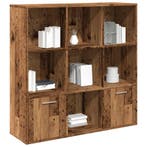 vidaXL Boekenkast 98x29x97,5 cm bewerkt hout oud houtkleurig, Huis en Inrichting, Verzenden, Nieuw