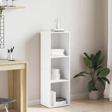 vidaXL Boekenkast/tv-meubel 36x30x114 cm bewerkt hout wit, Verzenden, Nieuw