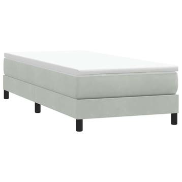 vidaXL Boxspring zonder matras fluweel lichtgrijs 90x210 cm, Huis en Inrichting, Slaapkamer | Bedden, Verzenden, Nieuw