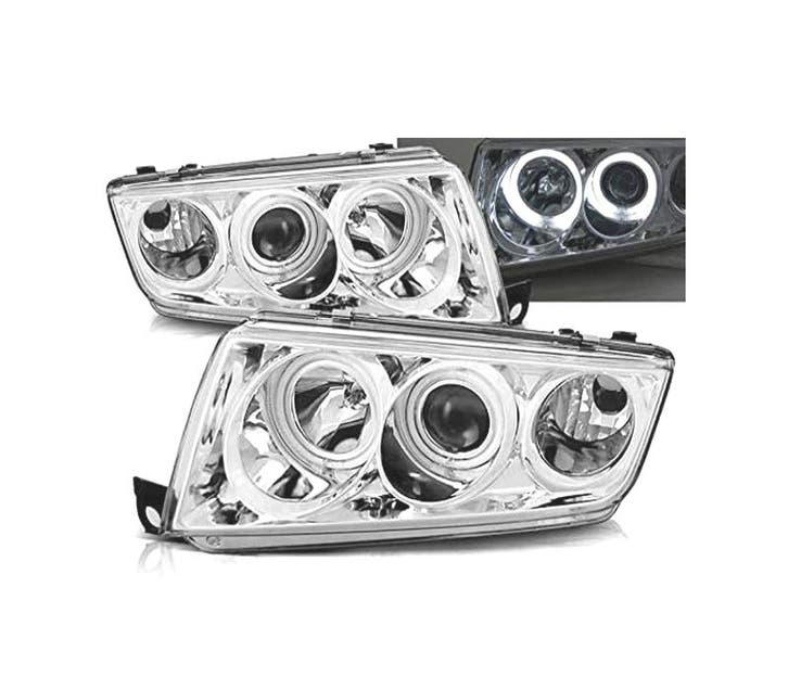 Phares Pour Skoda Fabia 99-07 Loupe Fond Chromé, Autos : Pièces & Accessoires, Éclairage, Envoi