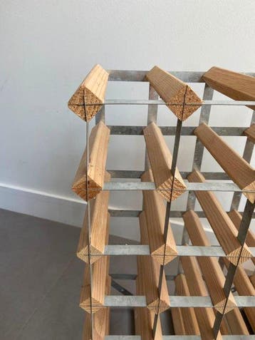Wijnrek - Hout, Metaal - Wijnrek modern