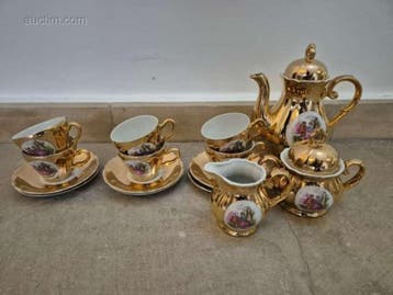15-delig porseleinen koffie- /theeservies