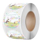Sluitstickers paashaas a hunting happy easter pasen voorjaar
