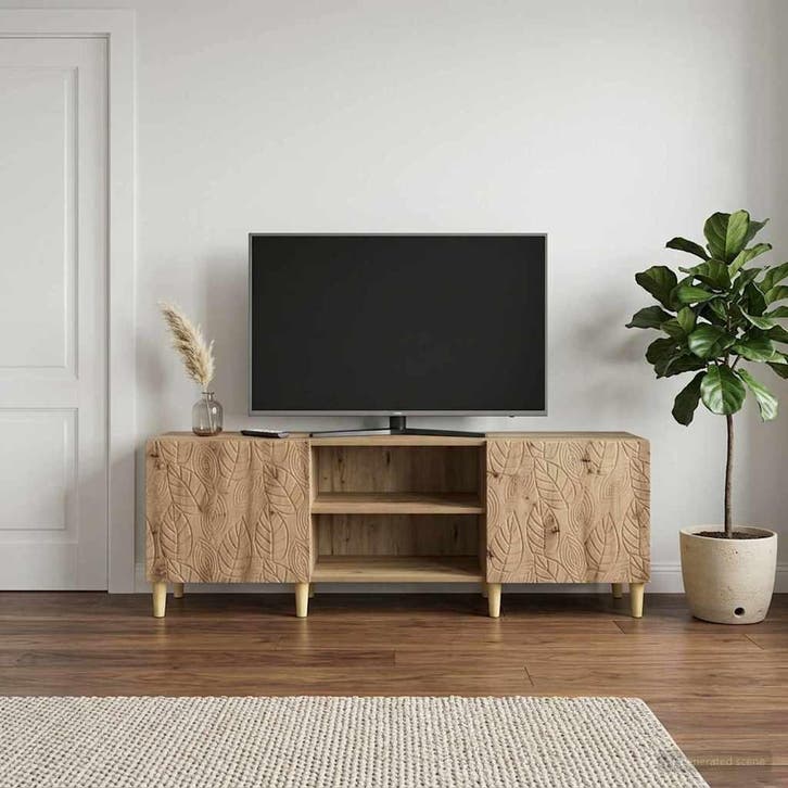 vidaXL TV Kast 150 x 31 x 50 cm Artisanaal eiken Bewerkt, Huis en Inrichting, Kasten |Televisiemeubels, Nieuw, Verzenden