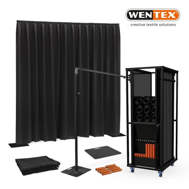 WENTEX® Pipe en Drape set – 27 meter systeem + gordijnen en, Musique & Instruments, Lumières & Lasers, Envoi