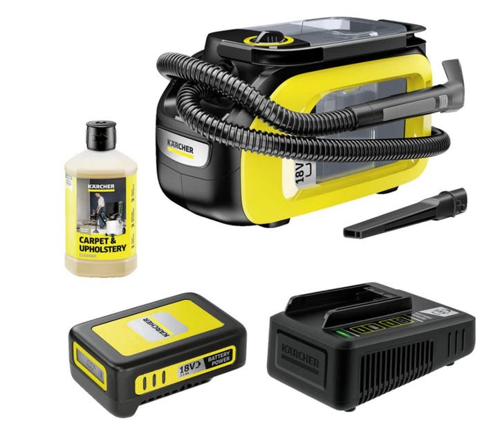 KÄRCHER SE3-18 Compact Battery Set Tapijtreiniger Geel, Huis en Inrichting, Schoonmaakartikelen, Verzenden