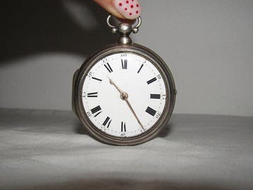 John Leven - Orologio da tasca inglese in argento massiccio