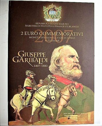 2 Euro 2007 San Marino Giuseppe Garibaldi, Verzenden, België