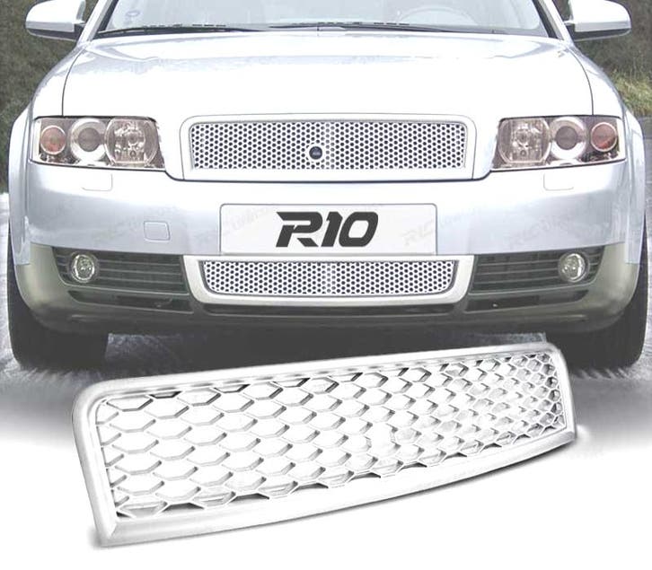 Calandre Pour Audi A4 B6 00-04 Look Rs Gris Mat, Auto-onderdelen, Carrosserie, Verzenden