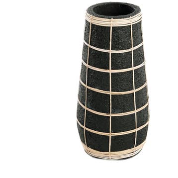 Bazar Bizar De Cutie Vaas - Zwart Naturel - L - Ongebruikt, Verzenden, Zo goed als nieuw, Beige