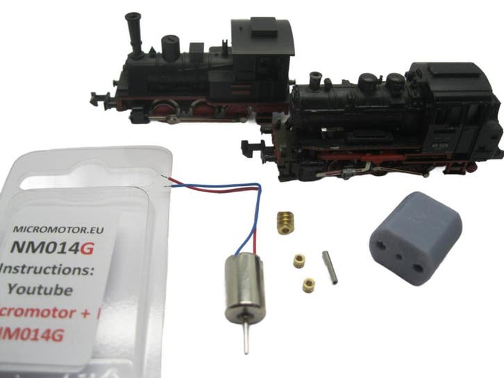 micromotor NM014G ombouwset voor minitrix BR 89, T3, Hobby & Loisirs créatifs, Trains miniatures | Échelle N, Envoi