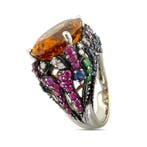 Bague - 18 carats Bague cocktail exclusive en or blanc 18