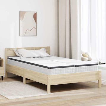 vidaXL Matras 2 pcs Wit en Grijs 60 x 200 cm Bonell Veer, Verzenden, Nieuw