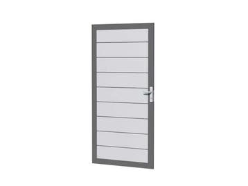 Veiling - Aluminium tuindeur - lichtgrijs - 183x93 cm, Tuin en Terras, Nieuw