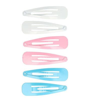 Haarspeld Klikklak 5,5cm - Basic - Wit Roze Blauw - Set van, Nieuw