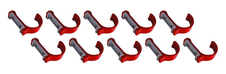 Set van 10 aluminium kledinghaken, kapstokken (gebogen, roo, Bricolage & Construction, Outillage | Autres Machines, Envoi