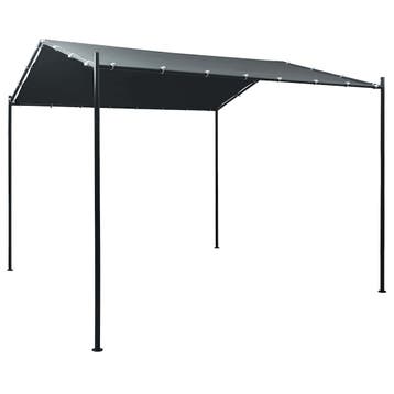vidaXL Prieel 3x3 m staal antraciet, Tuin en Terras, Partytenten, Verzenden, Nieuw