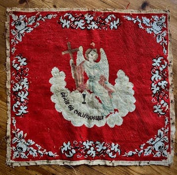 Bijzonder (klooster)borduurwerk - 47 x 50 cm - Antiek -, Antiek en Kunst