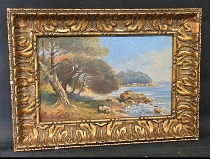 Paul Longé (XIX-XX) - Cte DAzur, Antiquités & Art, Art | Peinture | Classique
