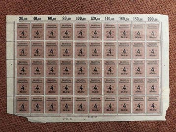 Saxe - Marques de chemin de fer, 11 courbes complètes, Timbres & Monnaies