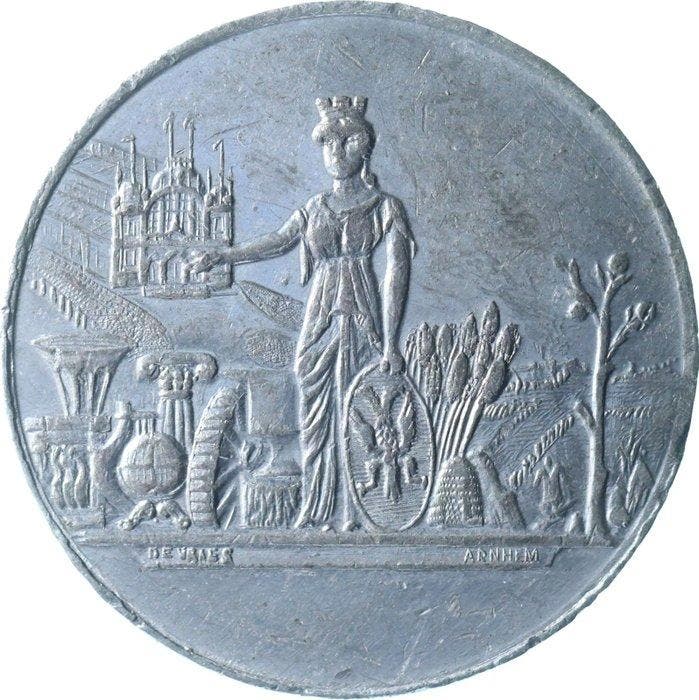 Nederlands-Indië / Nederland - Arnhem. Historiepenning 1879, Postzegels en Munten, Munten | Nederland