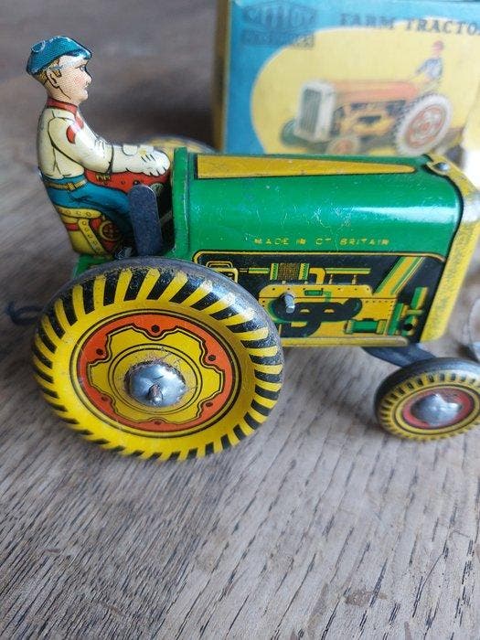 Mettoy - Blikken speelgoed - Farm Tractor N° 6435 -, Antiquités & Art, Antiquités | Jouets