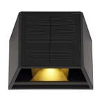 Zonnepaneel wandlamp zwart 1W LED 3000K IP54, Verzenden, Nieuw, Netvoeding, Led