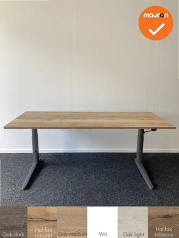 Ahrend Essa Slinger verstelbaar bureau - nieuw blad naar keu, Werkplek, Ophalen of Verzenden, Gebruikt, Bureau