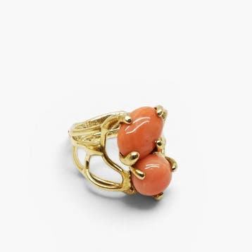 Koraal - Argento 925 - Ring - Italiaans vakmanschap