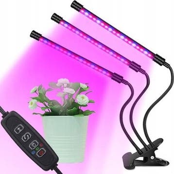 LED kweeklamp kweek groei bloei lamp planten + timer *3x arm, Tuin en Terras, Kweekspullen, Verzenden, Nieuw