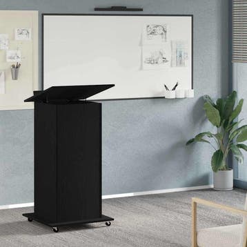 vidaXL Podium Zwart Eiken Bewerkt hout 55 x 55 x 107 cm, Verzenden, Nieuw