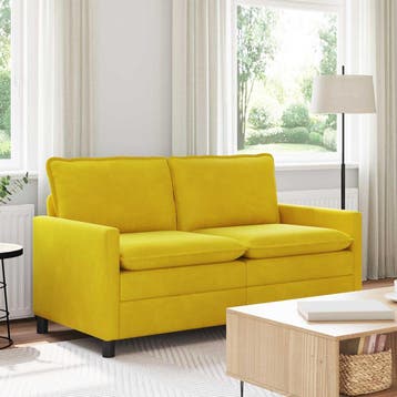 vidaXL bank / zetel Geel 156 x 81 x 87,5 cm Fluweel, Verzenden