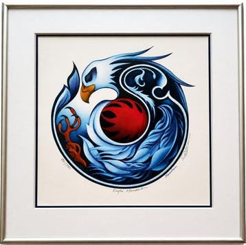 Nathalie Parenteau (XX) - Lot of 2: Eagle Mandala & Raven, Antiek en Kunst