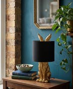 Lampe - Résine - Lampe à poser Lapin doré