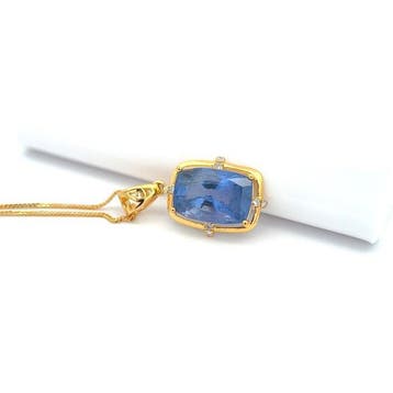 Ketting met hanger - 14 karaat Geel goud - 3.20ct. tw.