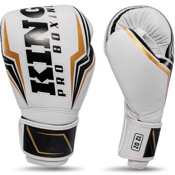 King Pro Boxing Kickboks Handschoenen KPB/BG THOR Leer Wit, Sport en Fitness, Boksen, Verzenden, Nieuw, Overige