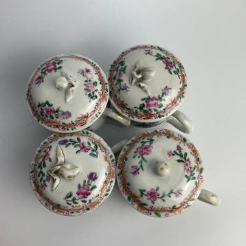 Tasse (4) - Porcelaine - Tasses et couvercles Qianlong