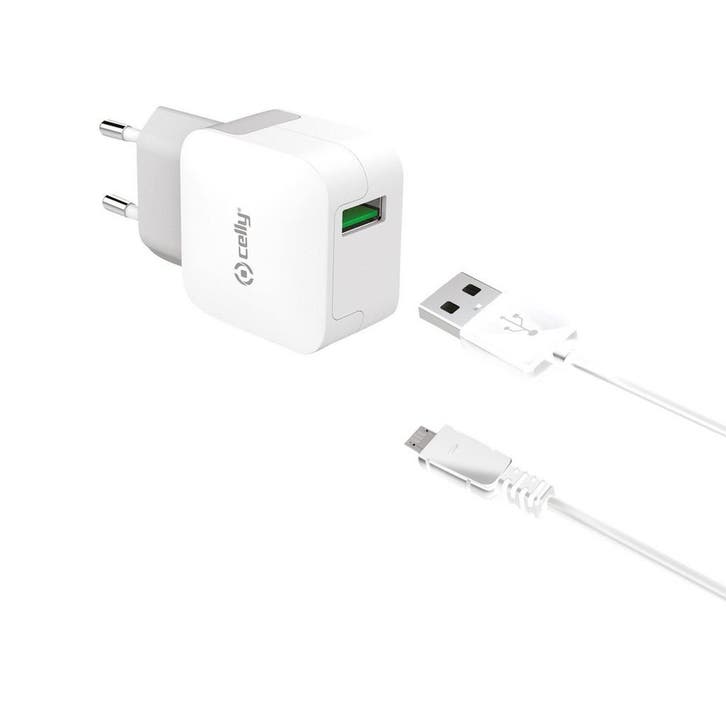 Celly Telefoonlader 2.4A Micro-USB Turbo, Télécoms, Téléphonie mobile | Chargeurs pour téléphone, Envoi