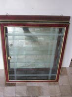 Vitrine - Bois, verre, miroir, laiton - Avec trois étagères, Maison & Meubles