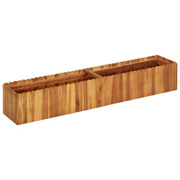 vidaXL Plantenbak verhoogd 150x30x25 cm massief acaciahout, Verzenden