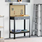 vidaXL Werkbank Zwart 81 x 41 x 145 cm Samengesteld Hout en, Verzenden, Nieuw